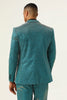 Charger l&#39;image dans la galerie, Paon paon bleu cravate 2 pièces costumes pour hommes
