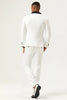 Charger l&#39;image dans la galerie, White Jacquard Shawl Lapel Duble Breasted 2 Piece Costume Homme