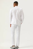 White Jacquard Shawl Lapel 2 pièces Men’s Prom Suits