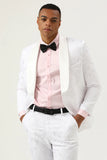 White Jacquard Shawl Lapel 2 pièces Men’s Prom Suits