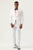 Charger l&#39;image dans la galerie, White Jacquard Shawl Lapel 2 pièces Men’s Prom Suits