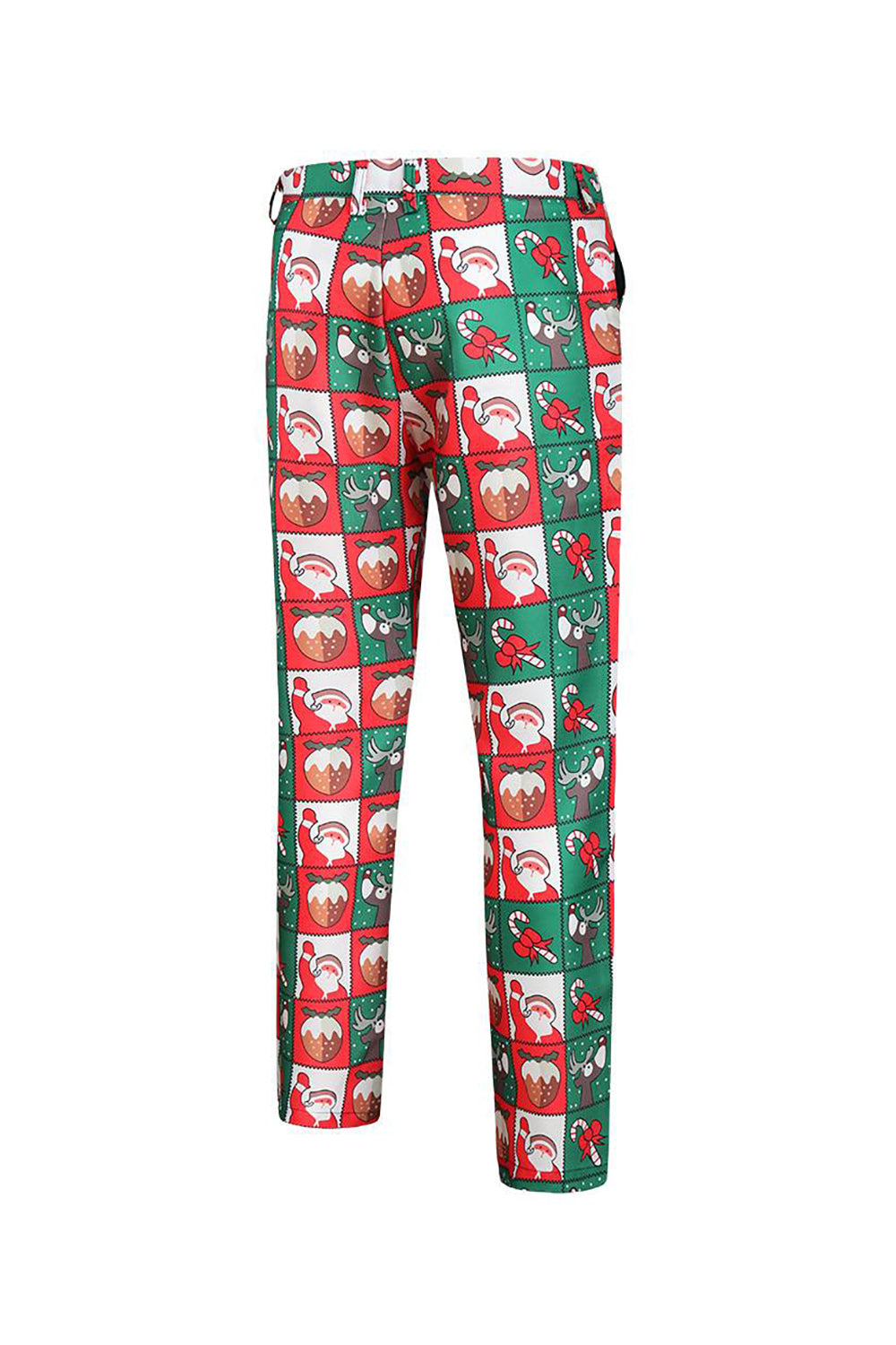 Rouge et vert 3 pièces Costume de fête de Noël pour hommes