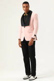 Pink Shaw Lapel 3 pièces Costumes de bal pour hommes