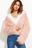 Col châle rose Coupé Faux fur Shearling Coat