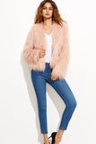 Col châle rose Coupé Faux fur Shearling Coat