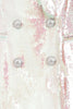 Charger l&#39;image dans la galerie, Blazer de bal de finissants à paillettes blanc scintillant pour femme