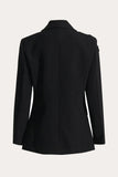 Blazer de Soirée de fin d'année pour femme avec revers cranté et perles noires scintillantes