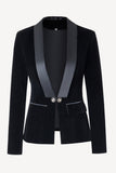 Châle noir Revers Velours Femmes Blazer