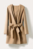 Charger l&#39;image dans la galerie, Chameau Surdimensionné Châle Revers Long Femmes Manteau de laine