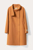 Charger l&#39;image dans la galerie, Cou asymétrique marron Long Manteau de laine surdimensionné
