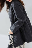 Veste matelassée légère bouton noir