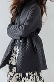 Veste matelassée légère bouton noir
