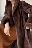 Café Ouvert Avant Fausse Fourrure Long Femmes Fluffy Coat