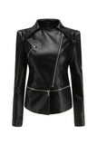 Veste courte à fermeture éclair amovible abricot à revers cranté