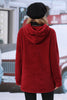 Charger l&#39;image dans la galerie, Sweat-shirt à capuche en molleton rouge avec poche avant