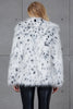Charger l&#39;image dans la galerie, Manteau blanc à revers imprimé léopard col fausse fourrure femmes