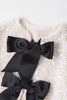 Charger l&#39;image dans la galerie, Blazer court pour femmes à paillettes noires scintillantes avec nœud papillon