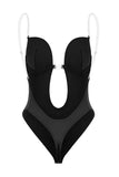 Shapewear de contrôle du ventre push-up découpé noir