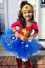 Charger l&#39;image dans la galerie, Robe d’Halloween Red and Blue Star Tulle Girl