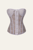 Black Steel Bone Lace Six-Star Flower Corset Shapewear