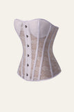 Black Steel Bone Lace Six-Star Flower Corset Shapewear