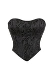 Corset d’entraîneur noir désossé sous la poitrine