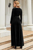 Charger l&#39;image dans la galerie, Une ligne bijou cou noir velours robe de soirée de vacances