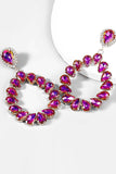 Boucles d’oreilles fuchsia en forme de larme Glitz