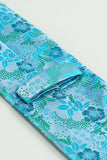 Cravate formelle en satin jacquard bleu