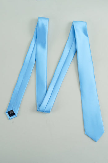 Cravate formelle bleue solide pour hommes
