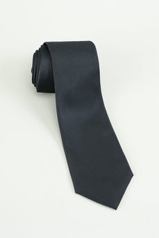 Cravate de fête en satin massif noir