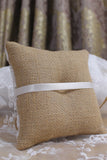 En dentelle grise Bowknot Ring Bearer Pillow