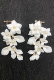 Boucles d’oreilles White Flower Drop