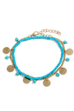 Cheville de style Boho bleu