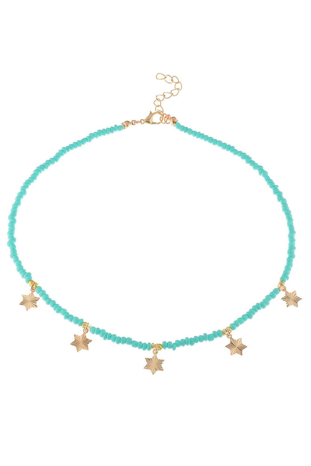 Collier de style Boho bleu avec étoiles