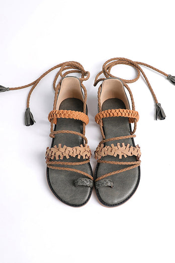 Army Green Casual Strappy Sandales