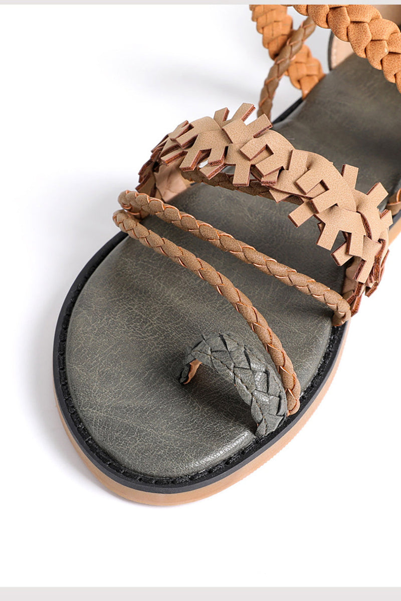 Charger l&#39;image dans la galerie, Army Green Casual Strappy Sandales