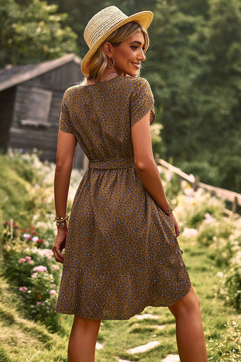 Robe d’été Boho Florale Bleue