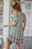 Charger l&#39;image dans la galerie, V Col Bohème Style Imprimé Robe d’été bleue