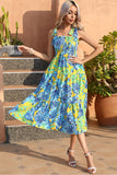 Robe d’été Boho Maxi Florale Jaune