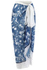 Charger l&#39;image dans la galerie, 3 pièces bleu imprimé Bikini Set Cravate Robe de plage