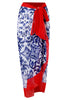 Charger l&#39;image dans la galerie, 3 pièces d’impression de maillots de bain en porcelaine bleue et blanche avec robe de plage