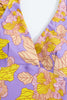 Charger l&#39;image dans la galerie, Maillot de bain violet une pièce taille haute imprimé de fleurs
