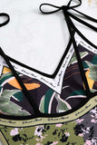 Maillots de bain imprimés fleurs rose une pièce