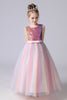 Charger l&#39;image dans la galerie, A-Line Sparkly Rose Sequins Kids Girls&#39; Dress with Bows