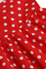 Charger l&#39;image dans la galerie, Robe rouge à pois pour filles des années 50