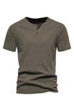 Boutons Été Manches Courtes T-shirt décontracté pour hommes