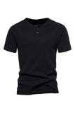 Boutons Été Manches Courtes T-shirt décontracté pour hommes