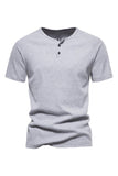 Boutons Été Manches Courtes T-shirt décontracté pour hommes