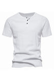 Boutons Été Manches Courtes T-shirt décontracté pour hommes